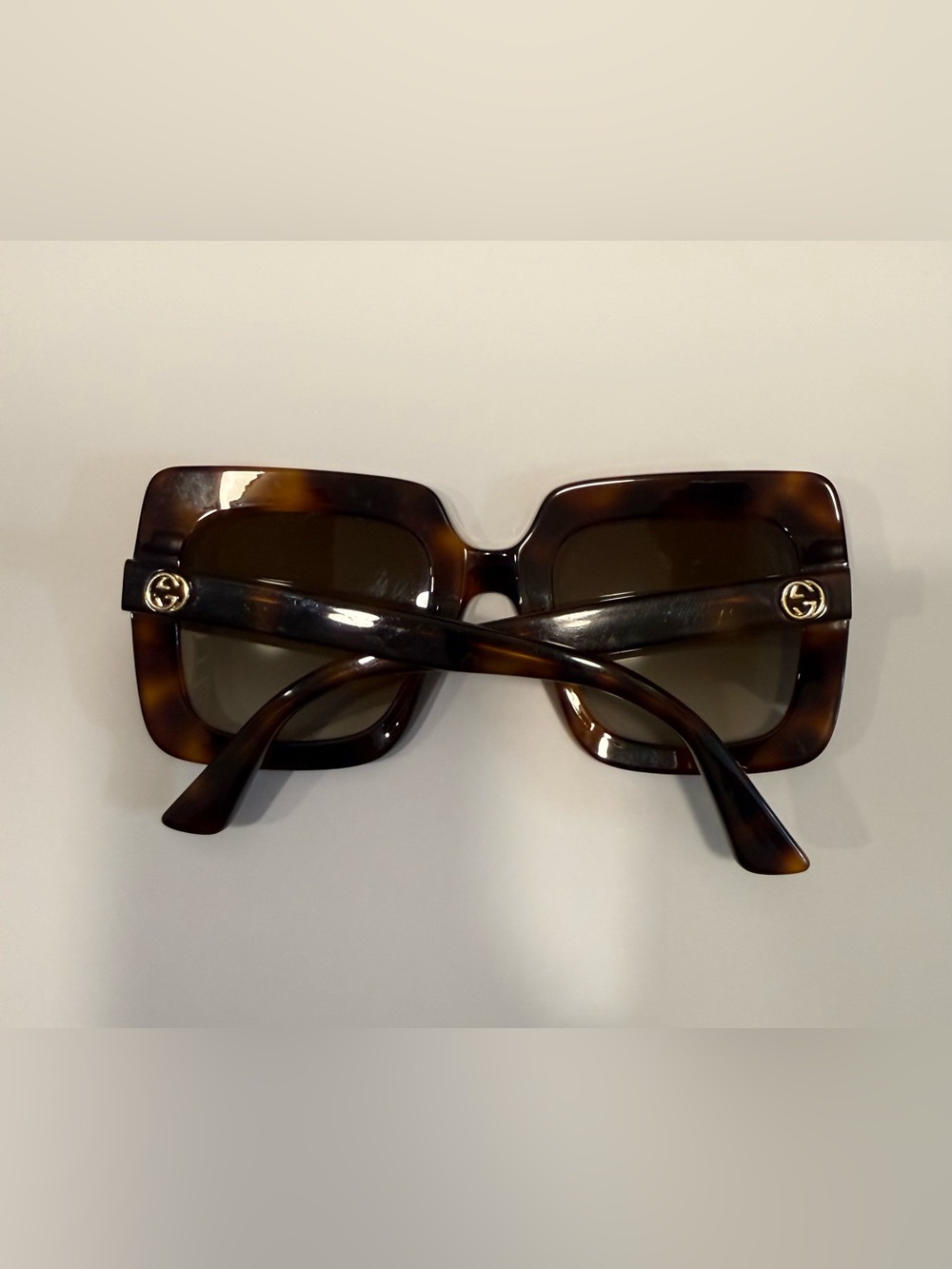 Women’s GUCCI - GG0328S (002) Sunglasses Square Oversized Sunglasses Brown - Picture 7 of 7